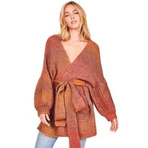 LoveShackFancy Brady Shawl Cardigan Russe